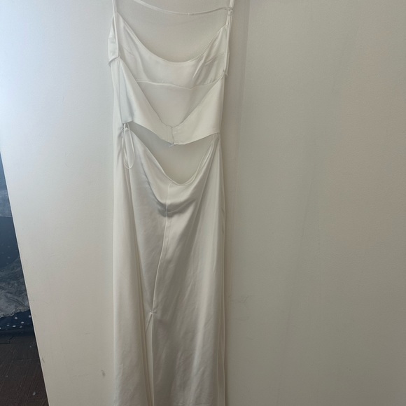 ZARA Satin Effect Dress, white, xsmall - Picture 2 of 3
